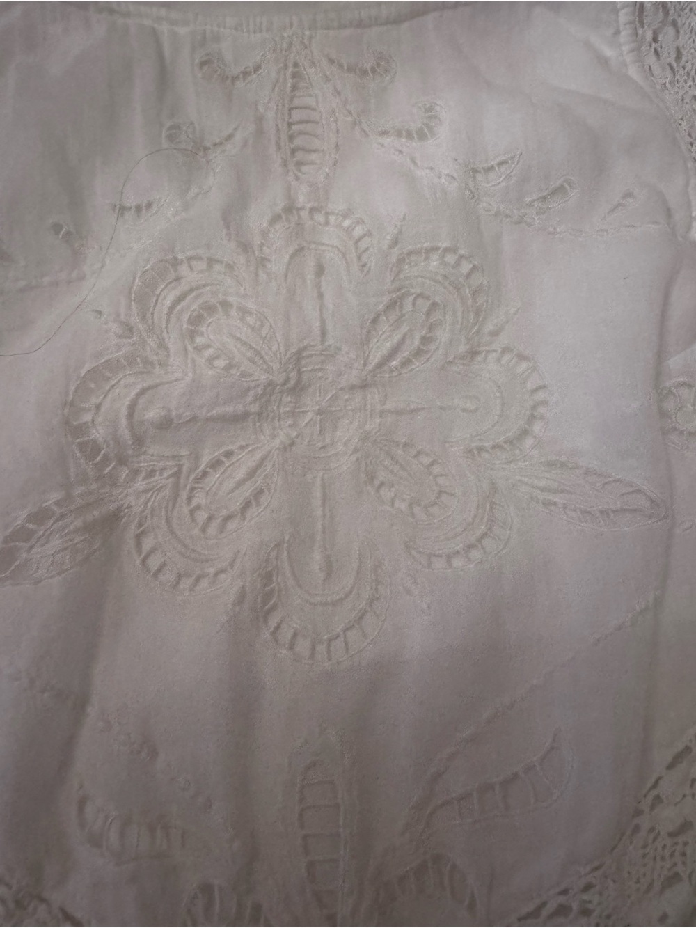 Free People White Embroidered Lace Peasant Blouse - Picture 2 of 4